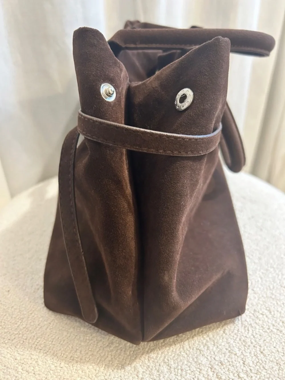 Chocolate Brown Microsuede Carryall Tote |Quiet Luxury Inspired |Fits 13